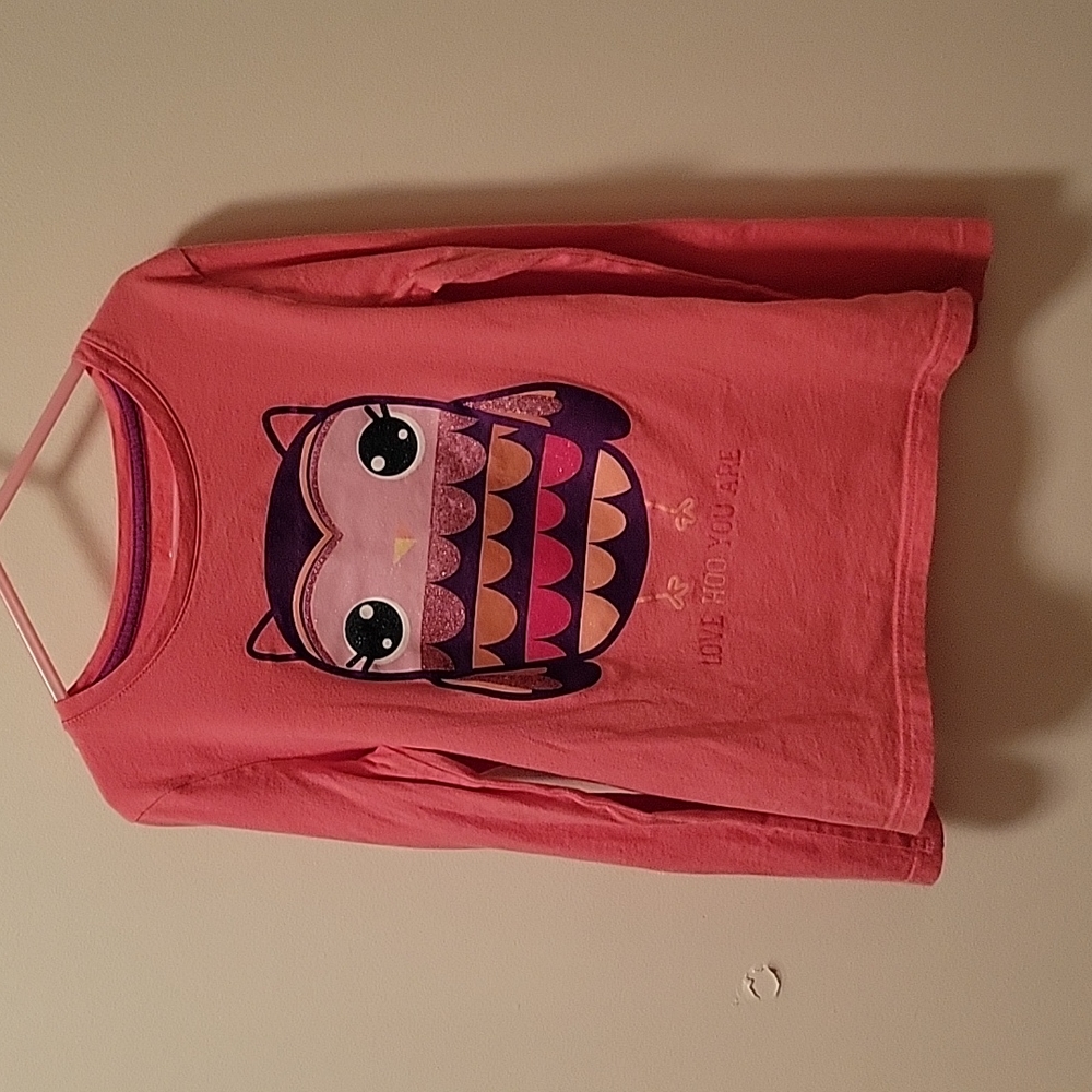 Girl's Circo size medium Owl long sleeve t-shirt "Love Hoo You Are"